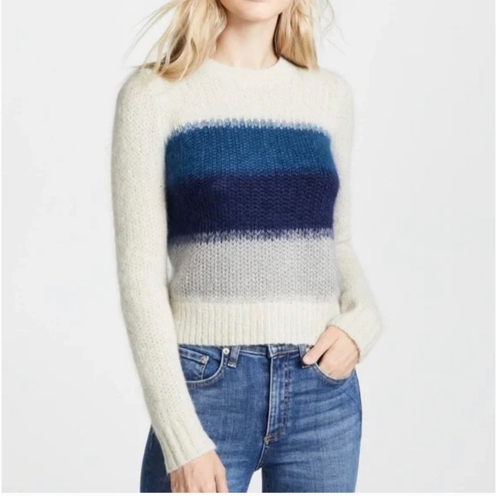Rag & Bone Holland Cropped Crewneck Mohair Sweater